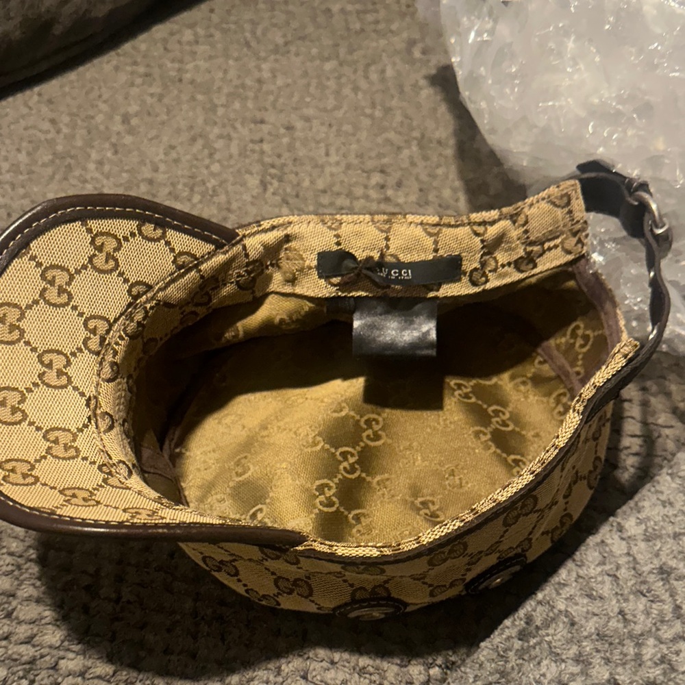 Gucci Vintage by Tom Ford Supreme GG Monogram Logo Military Canvas Cap Hat Large - Picture 3 of 7